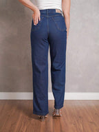 Calça Jeans Feminina Shein Wide Leg 100% Jeans Feminina Tecido Grosso Premium