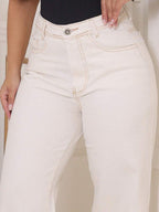 Calça Jeans Feminina Shein Wide Leg 100% Jeans Feminina Tecido Grosso Premium