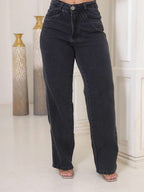 Calça Jeans Feminina Shein Wide Leg 100% Jeans Feminina Tecido Grosso Premium