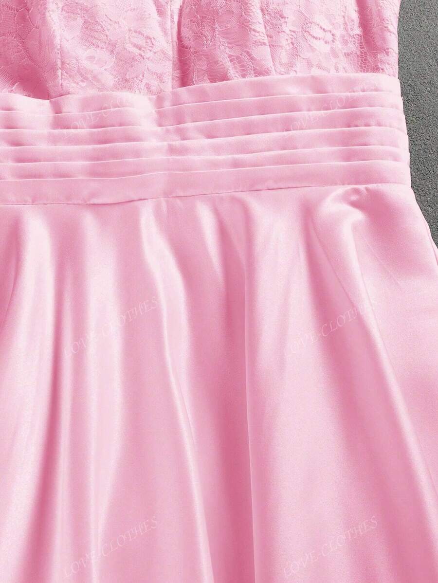 Vestido de Noiva Romântico de Renda Vestido de Saia de Média Manga em Forma de Guarda-Chuva para Chá de Panela