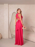 Vestido Longo Elegante Sem Mangas